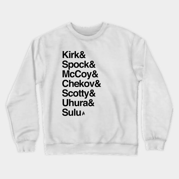 STAR TREK - Classic lineup Crewneck Sweatshirt by ROBZILLA